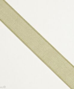 Cinta cristal orillada 15mm verde oliva 50mts